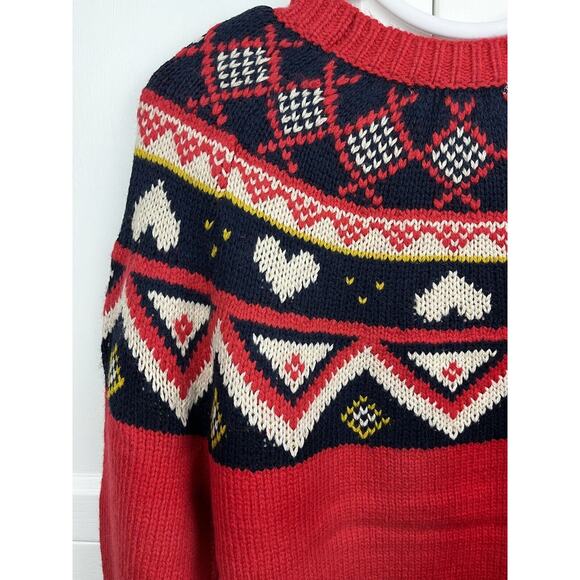 Marine Layer NWT Archive Alpine Holiday Fair Isle Sweater Wool Alpaca Sz Medium - Picture 7 of 11